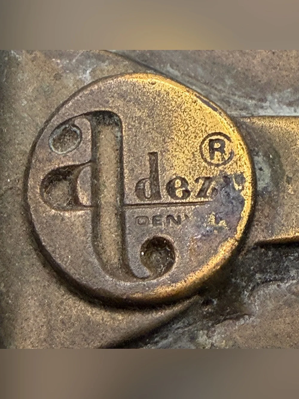 Vintage 1975 Adezy Denver Heavy Brass Skull & Crossbones Belt Buckle